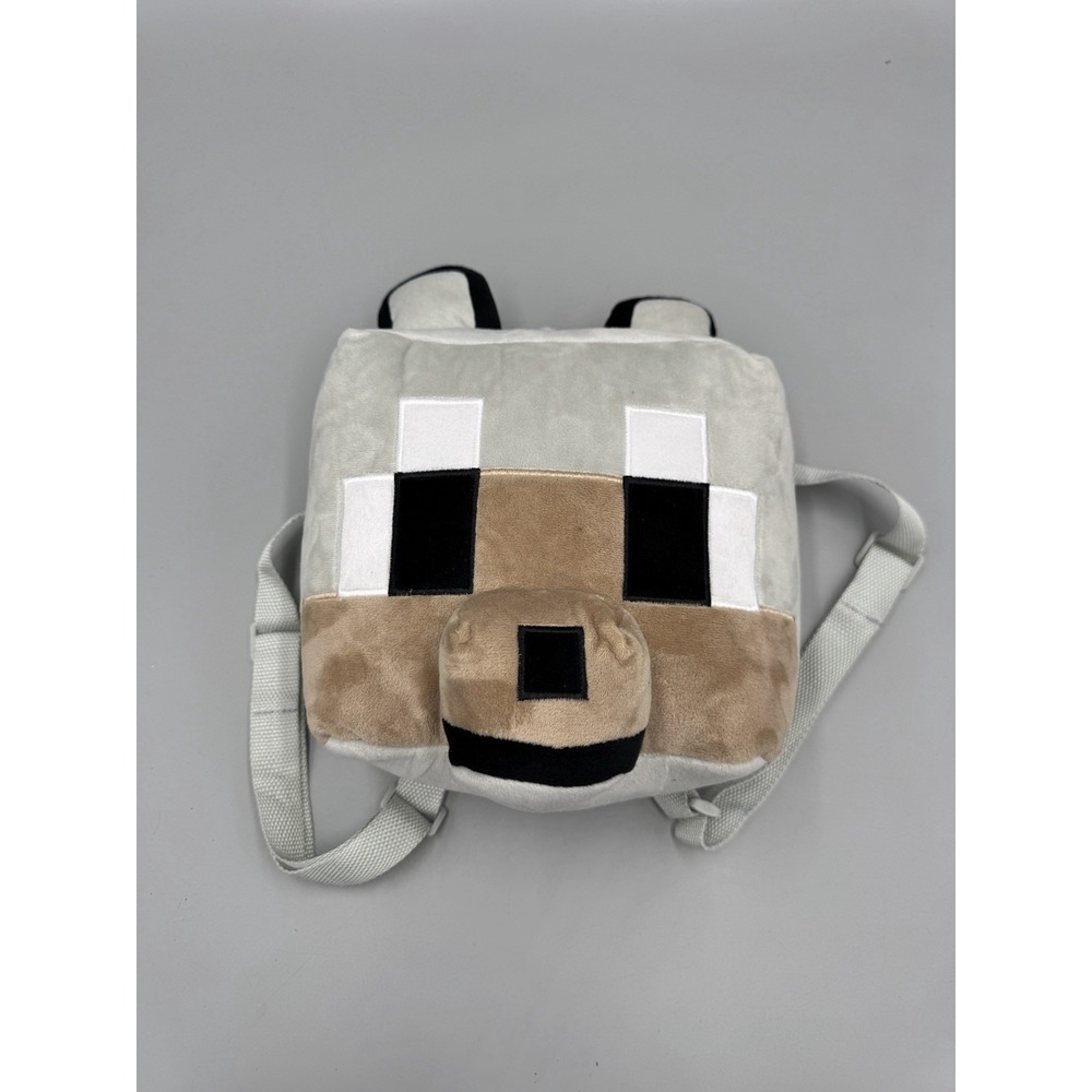 Minecraft Polar Bear Plush Colorblock Small Zip Up Backpack